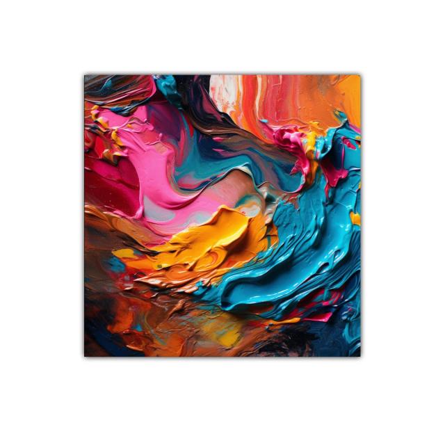 Cuadro decorativo con mezcla vibrante de colores intensos