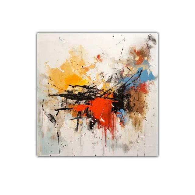 Cuadro decorativo abstracto con energía y colores vivos