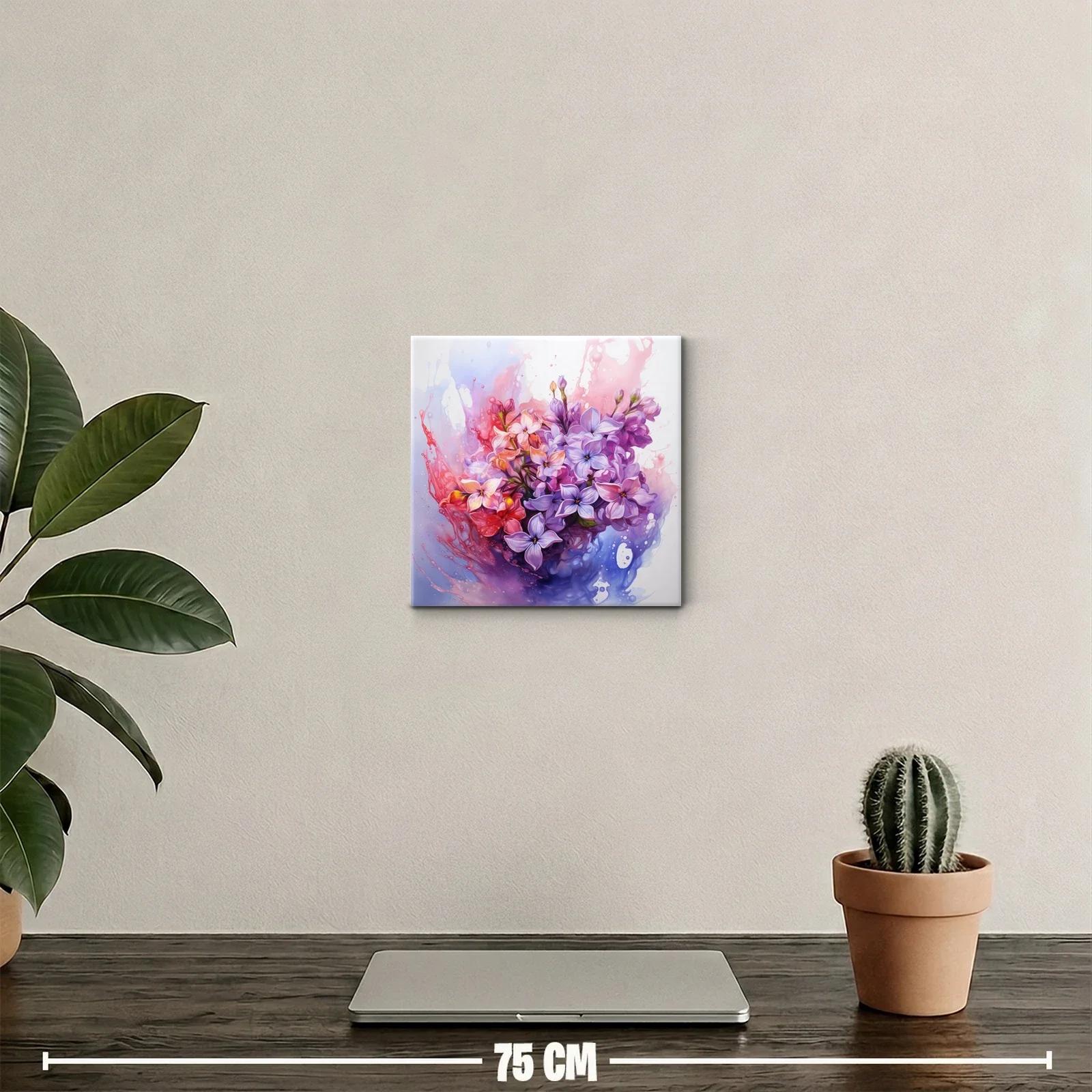 Bouquet vibrante con flores en tonos pastel y púrpura — miniatura 2
