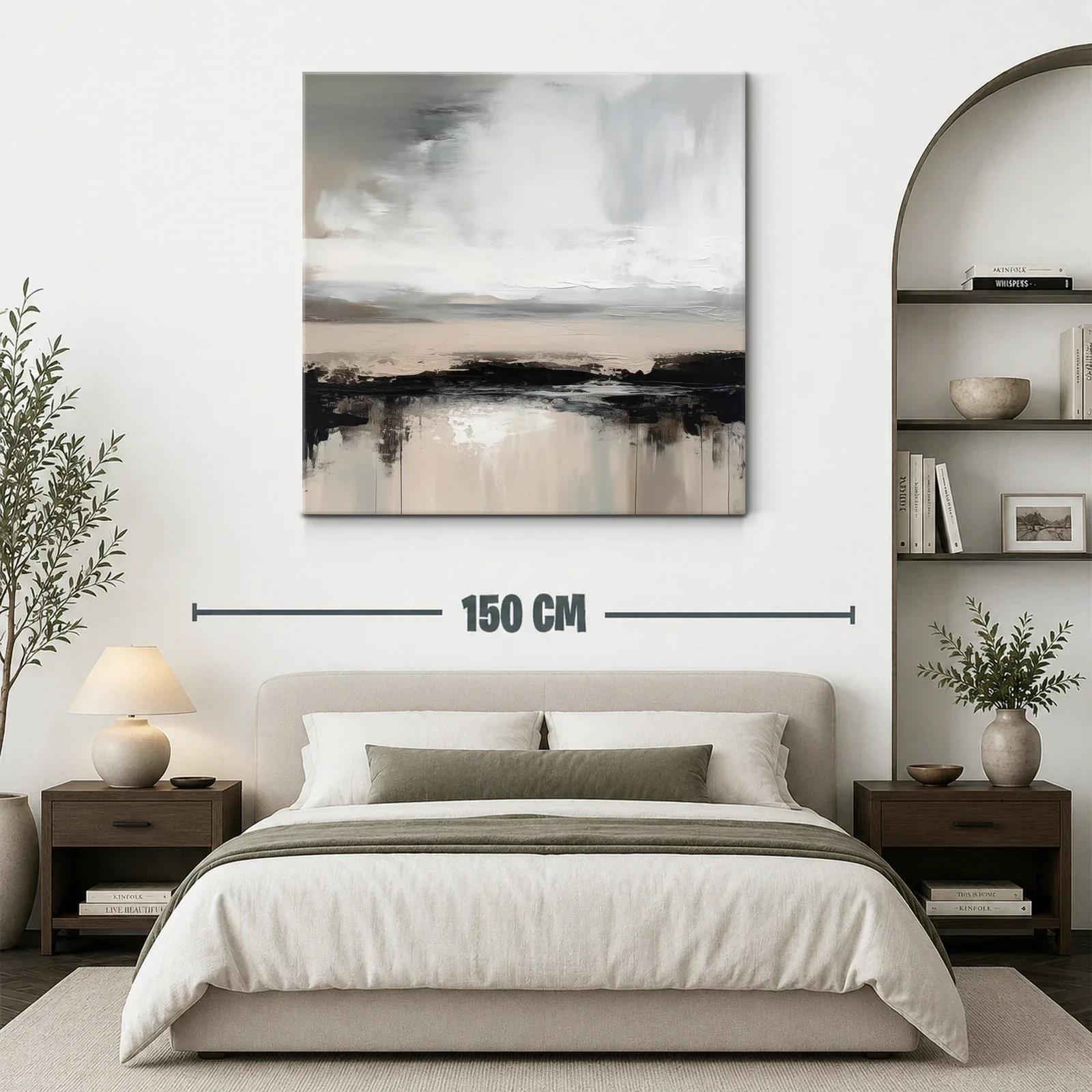 Paisaje abstracto en tonos neutros y texturas suaves — miniatura 3