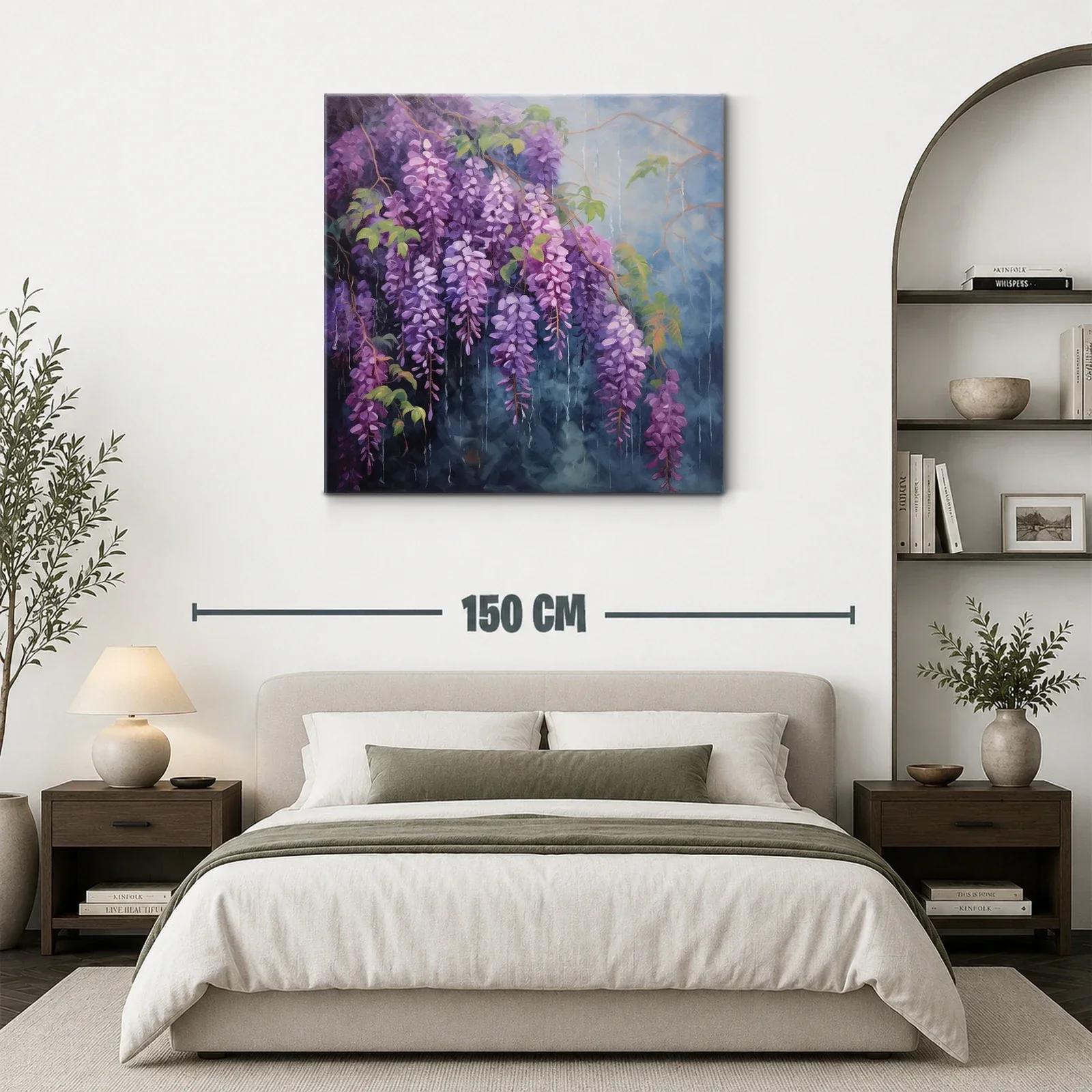 Elegancia floral en cascada con tonos violetas y verdes — miniatura 3