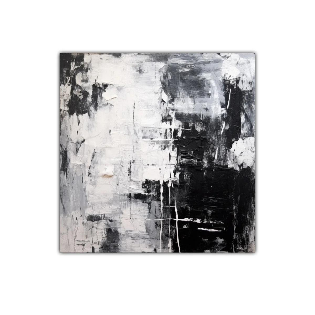 Cuadro abstracto en blanco y negro para ambientes modernos — imagen principal