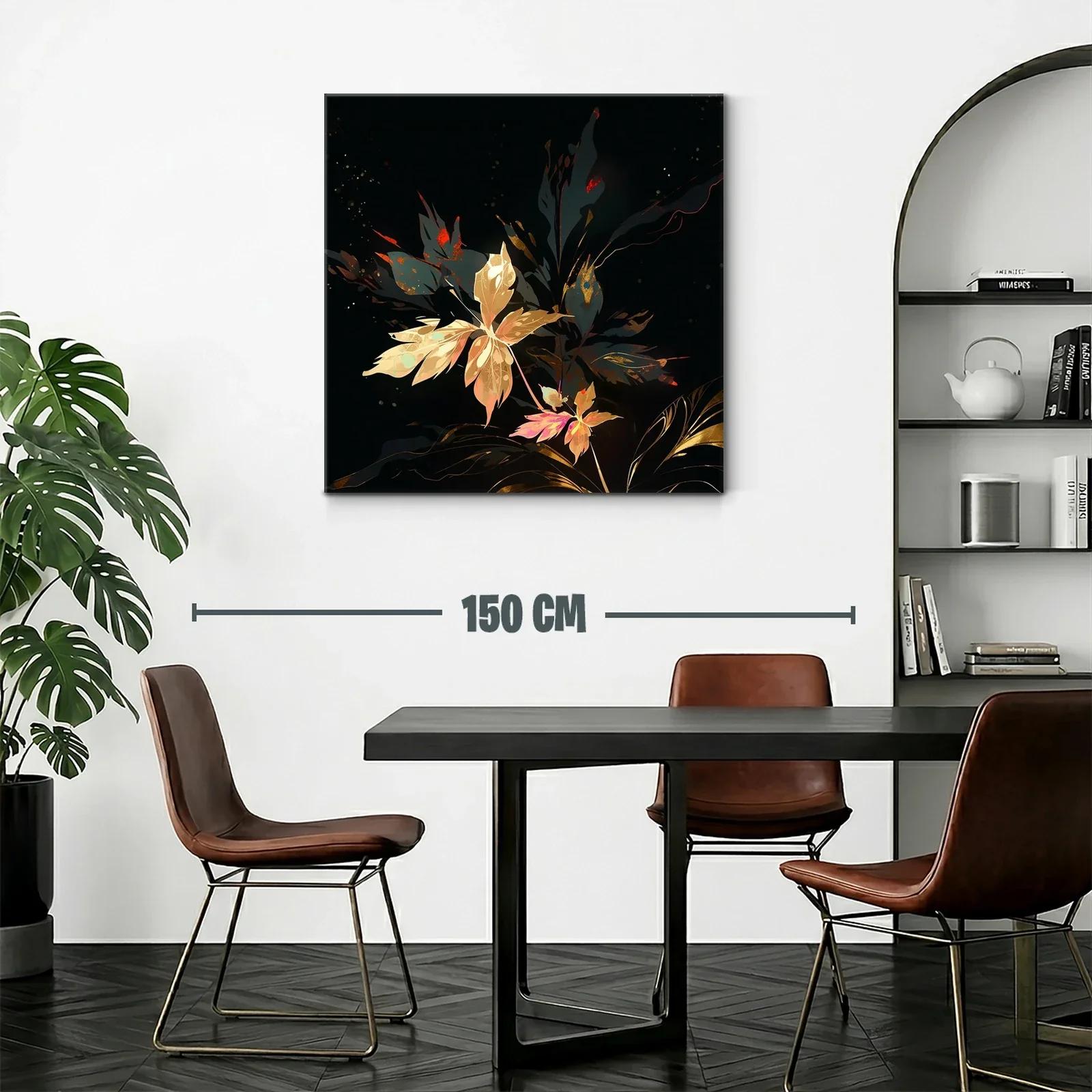 Elegancia botánica en tonos oro y negro para tu hogar — miniatura 2