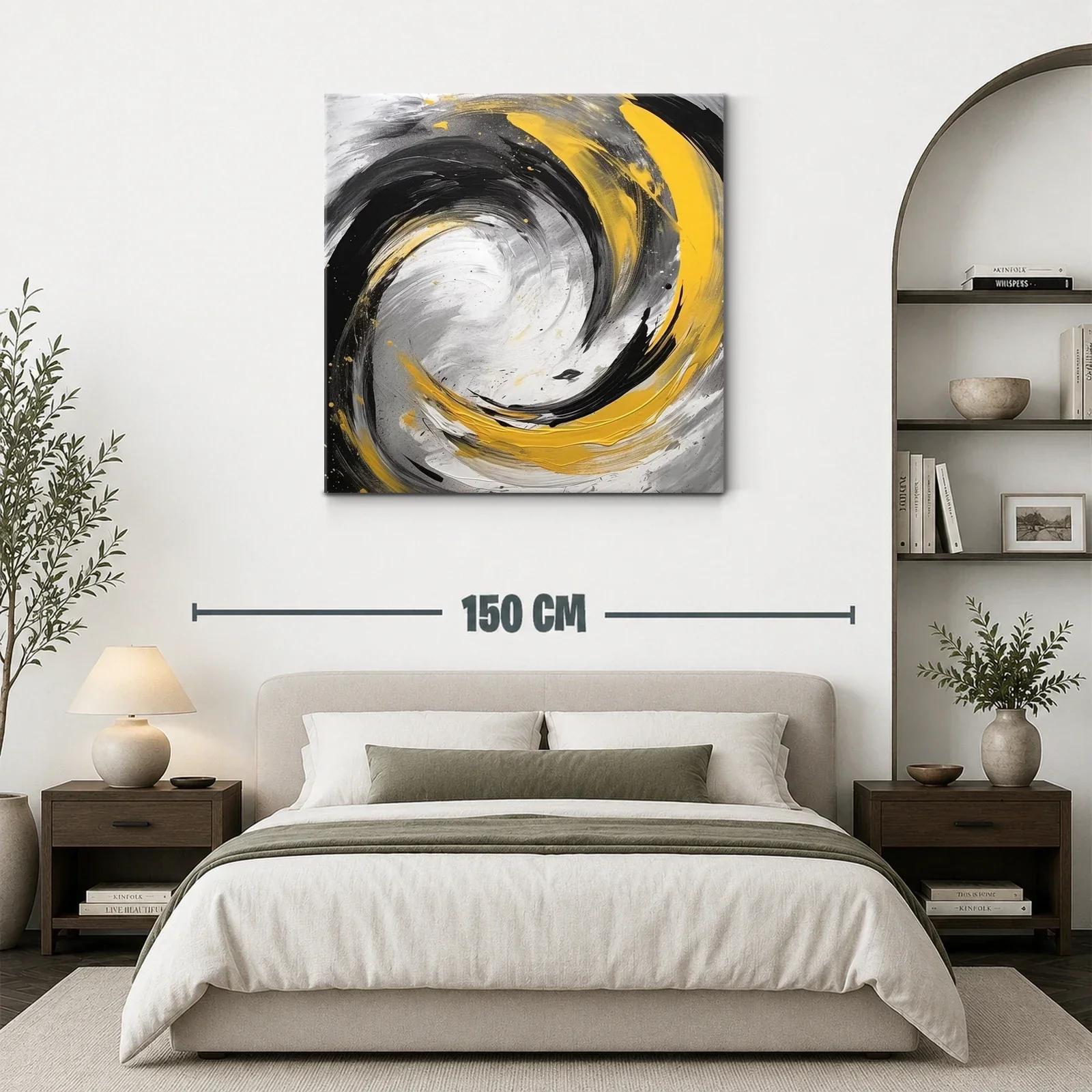 Cuadro abstracto con energía y movimiento vibrante — miniatura 3