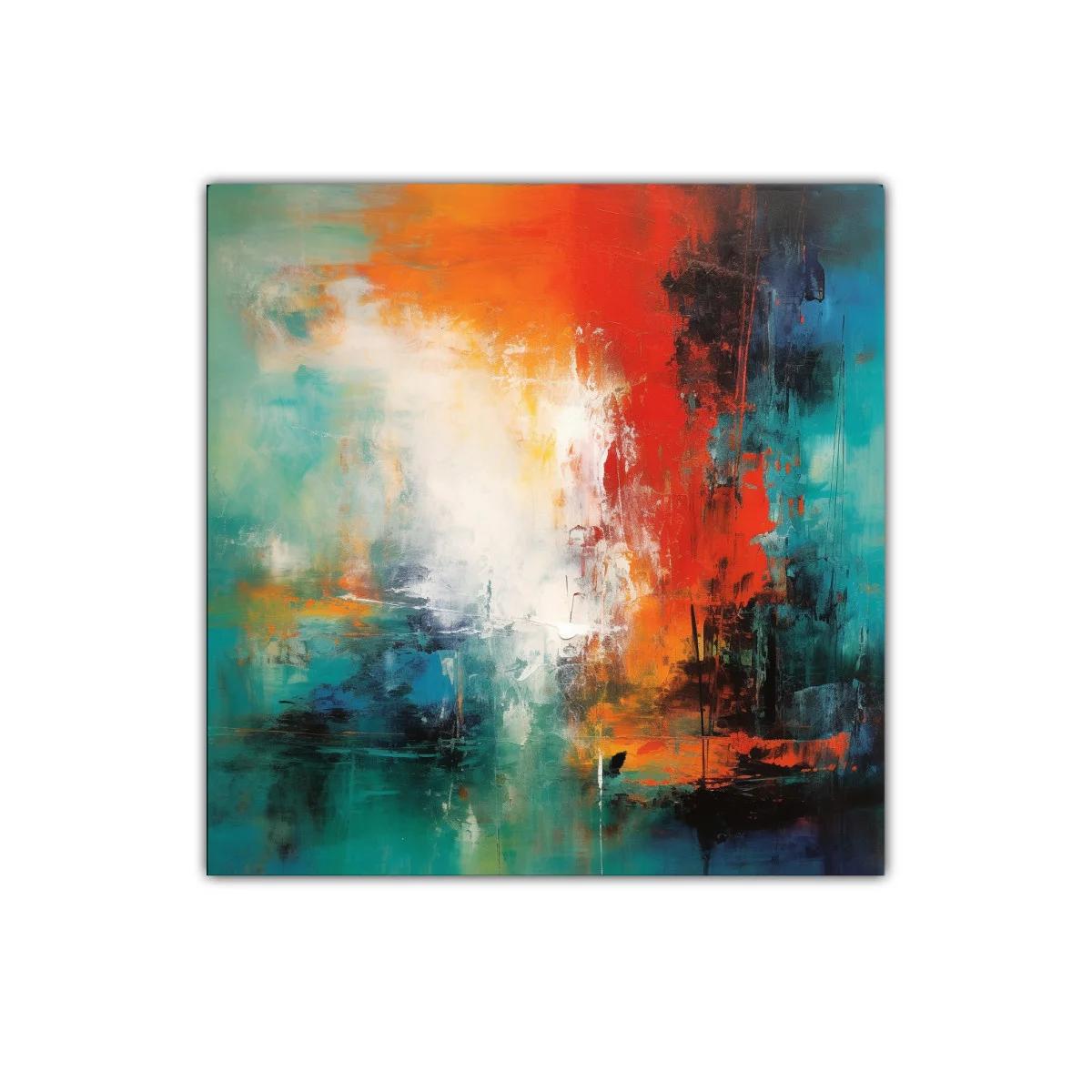 Cuadro abstracto vibrante con intensos contrastes de color — imagen principal