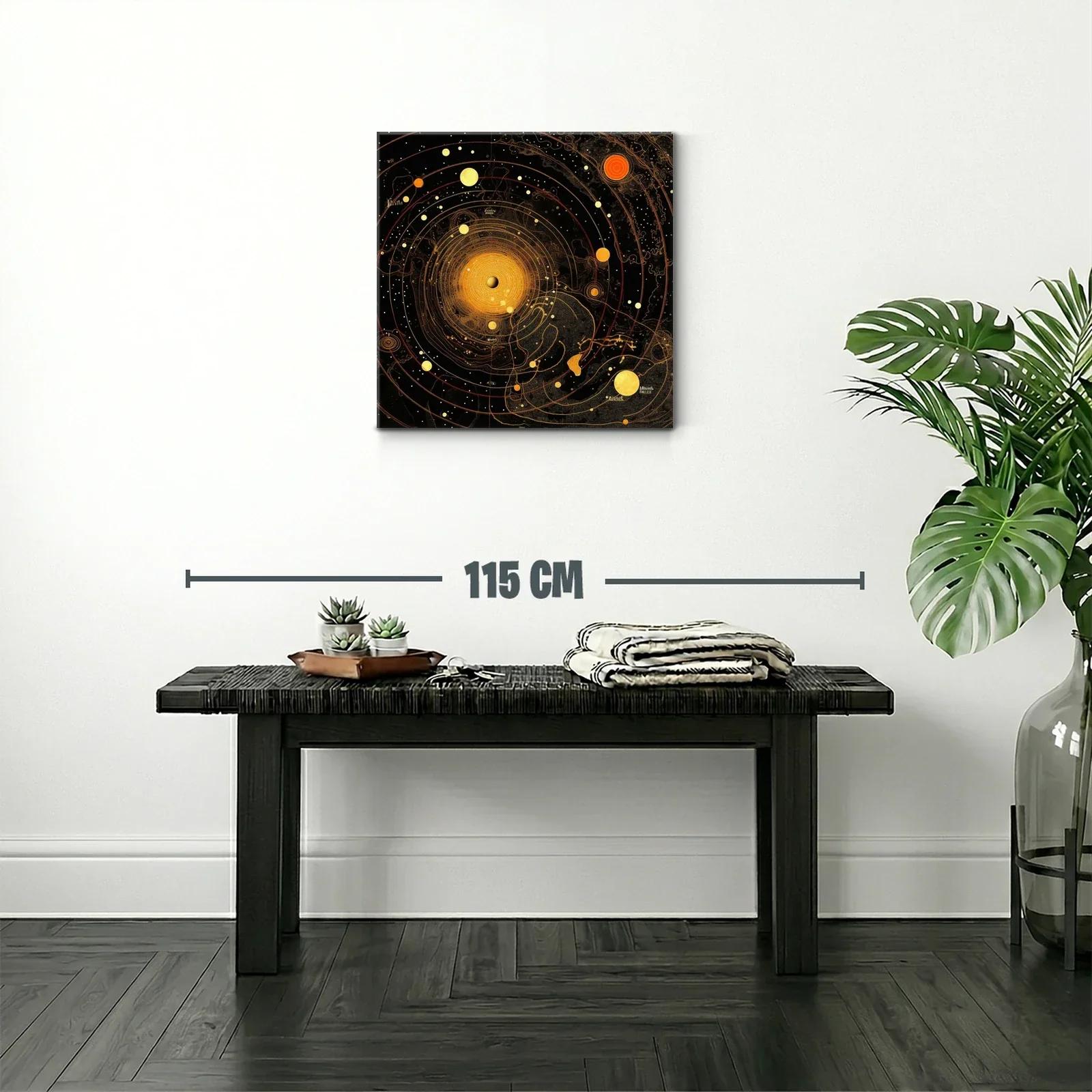 Representación artística del sistema solar con tonos cálidos — miniatura 2