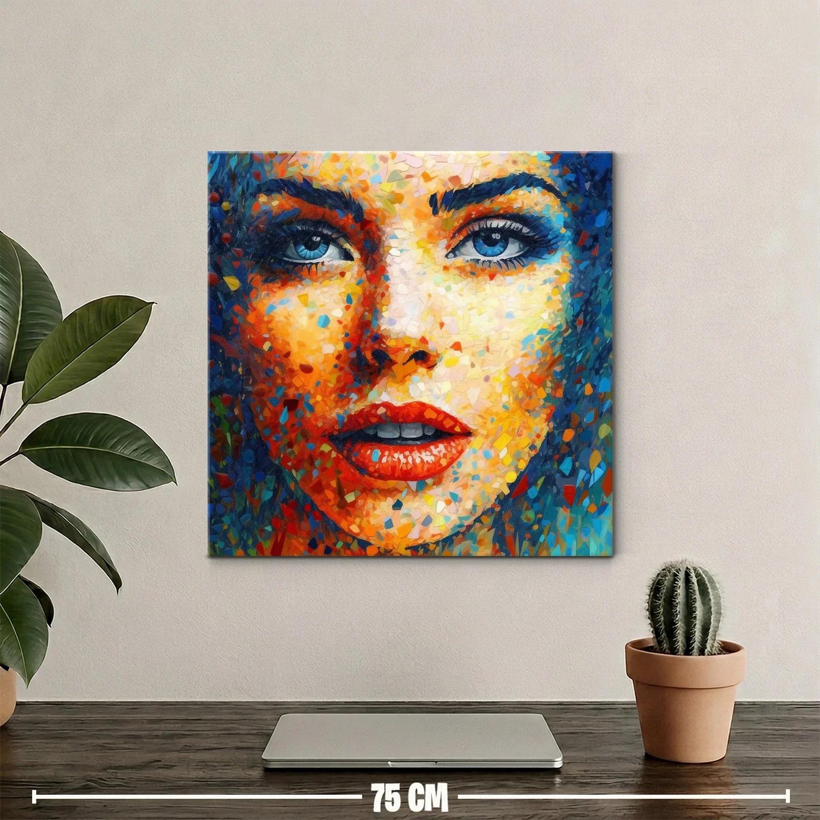 Retrato vibrante de rostro femenino con mirada intensa — miniatura 2