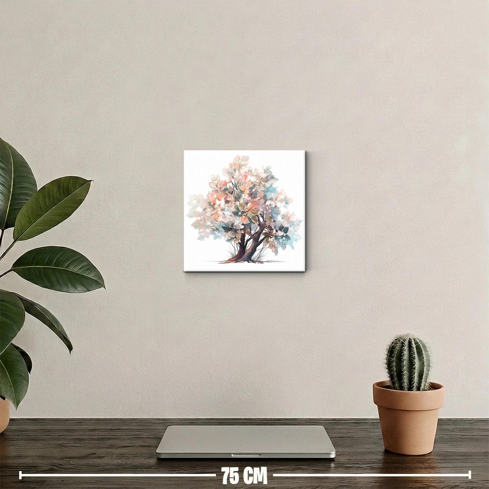 Árbol colorido con hojas suaves y vibrantes para decorar — miniatura 2