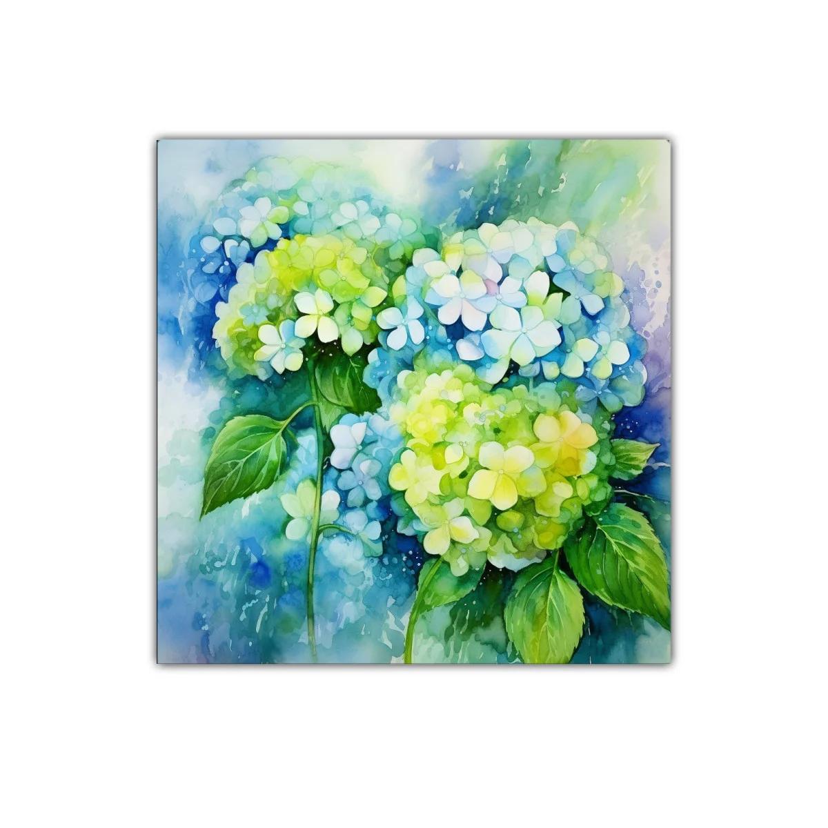 Flores en tonos azules y verdes para decoración natural — imagen principal