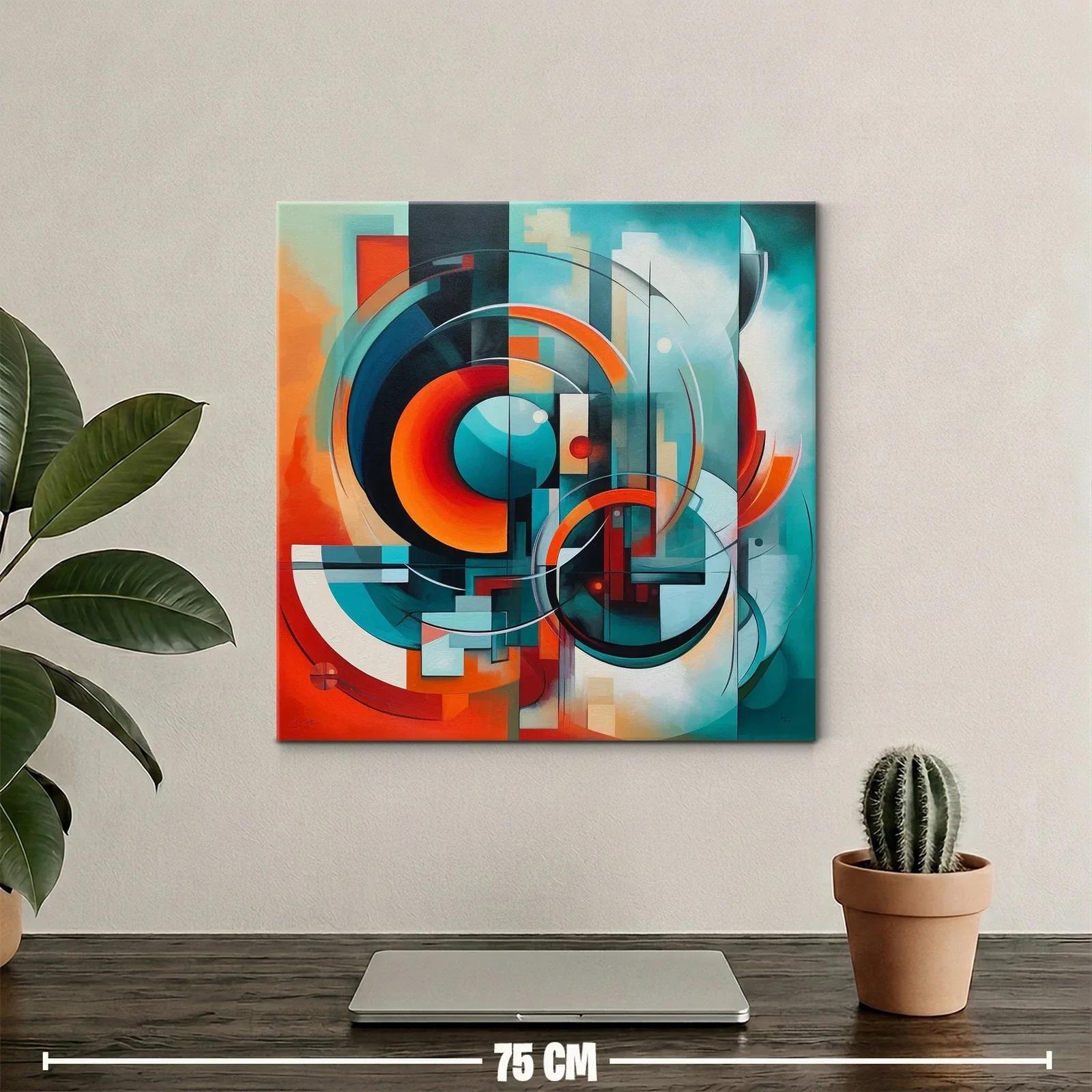 Composición abstracta con círculos y tonos vibrantes — miniatura 2