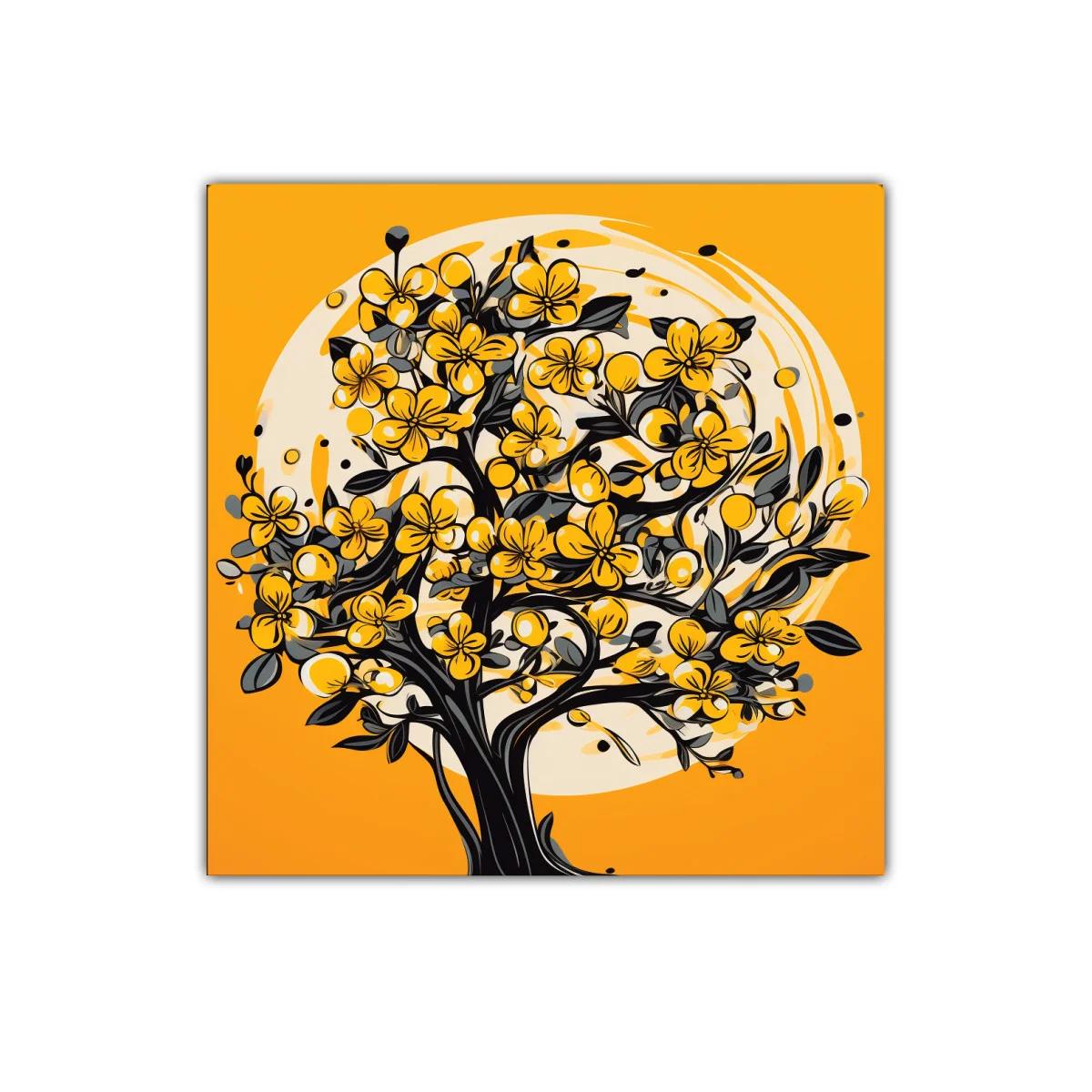 Arbol florido en tonos cálidos para ambientar tu hogar — imagen principal