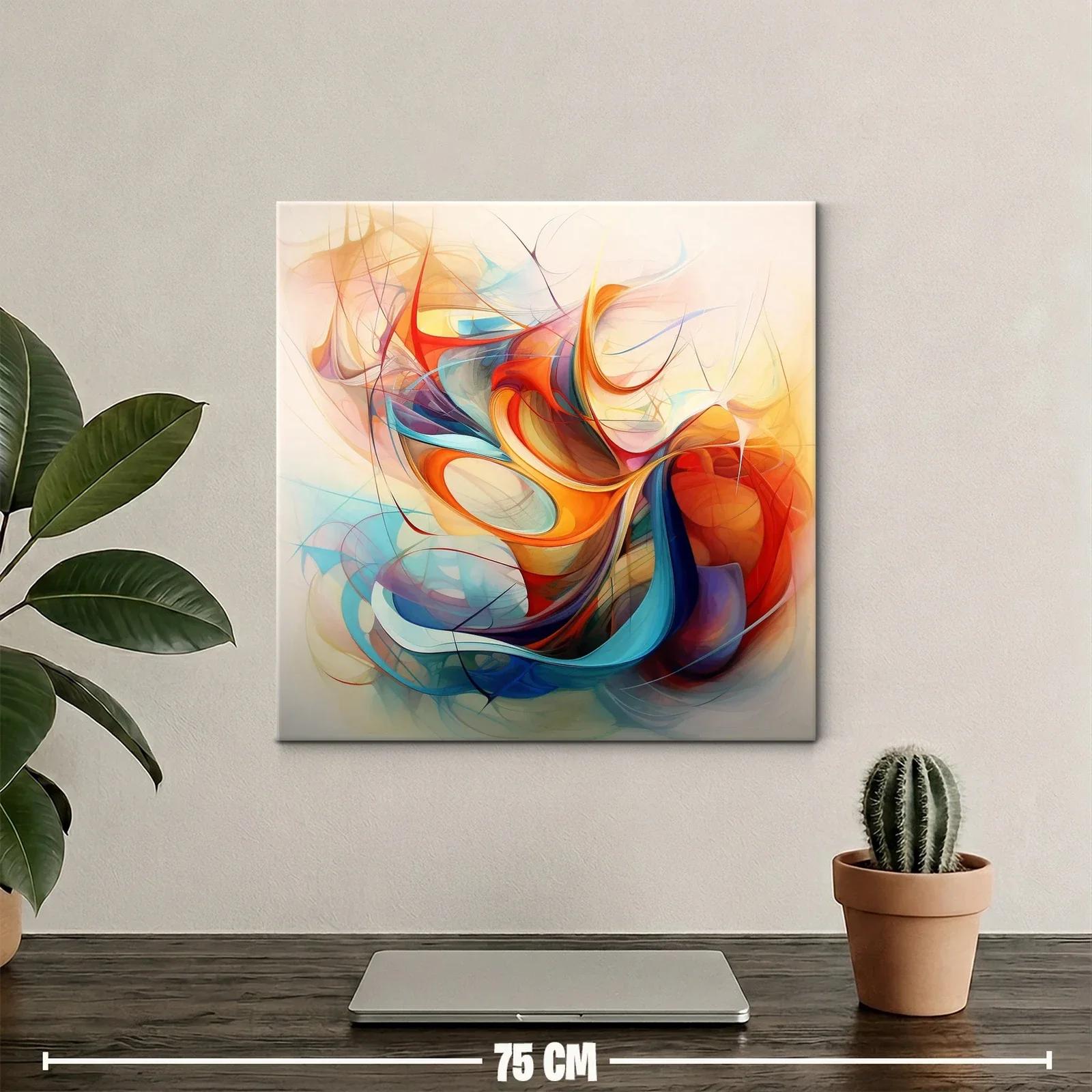 Composición abstracta con formas fluidas y vibrantes — miniatura 2