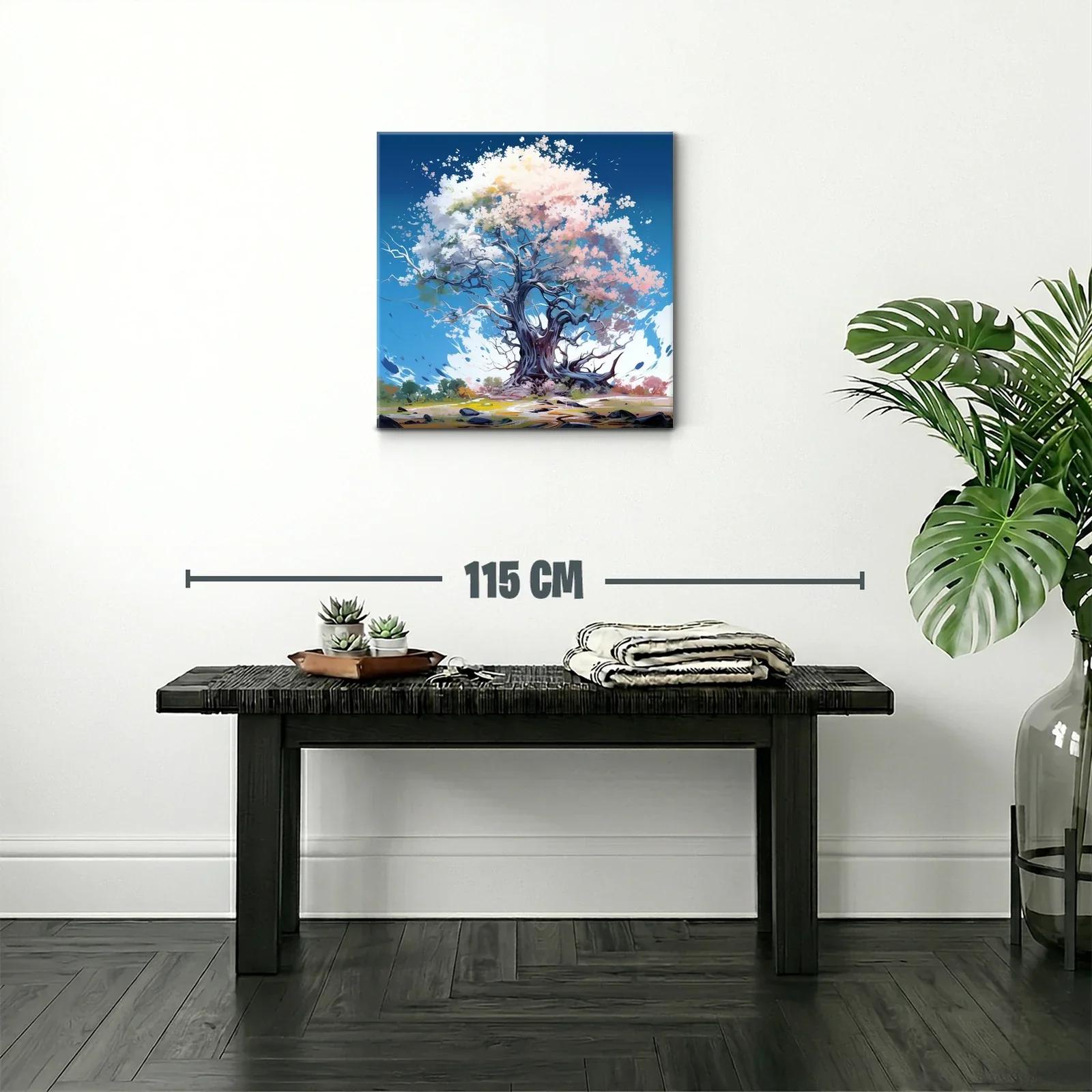 Árbol mágico en tonos suaves y cielo azul profundo — miniatura 2