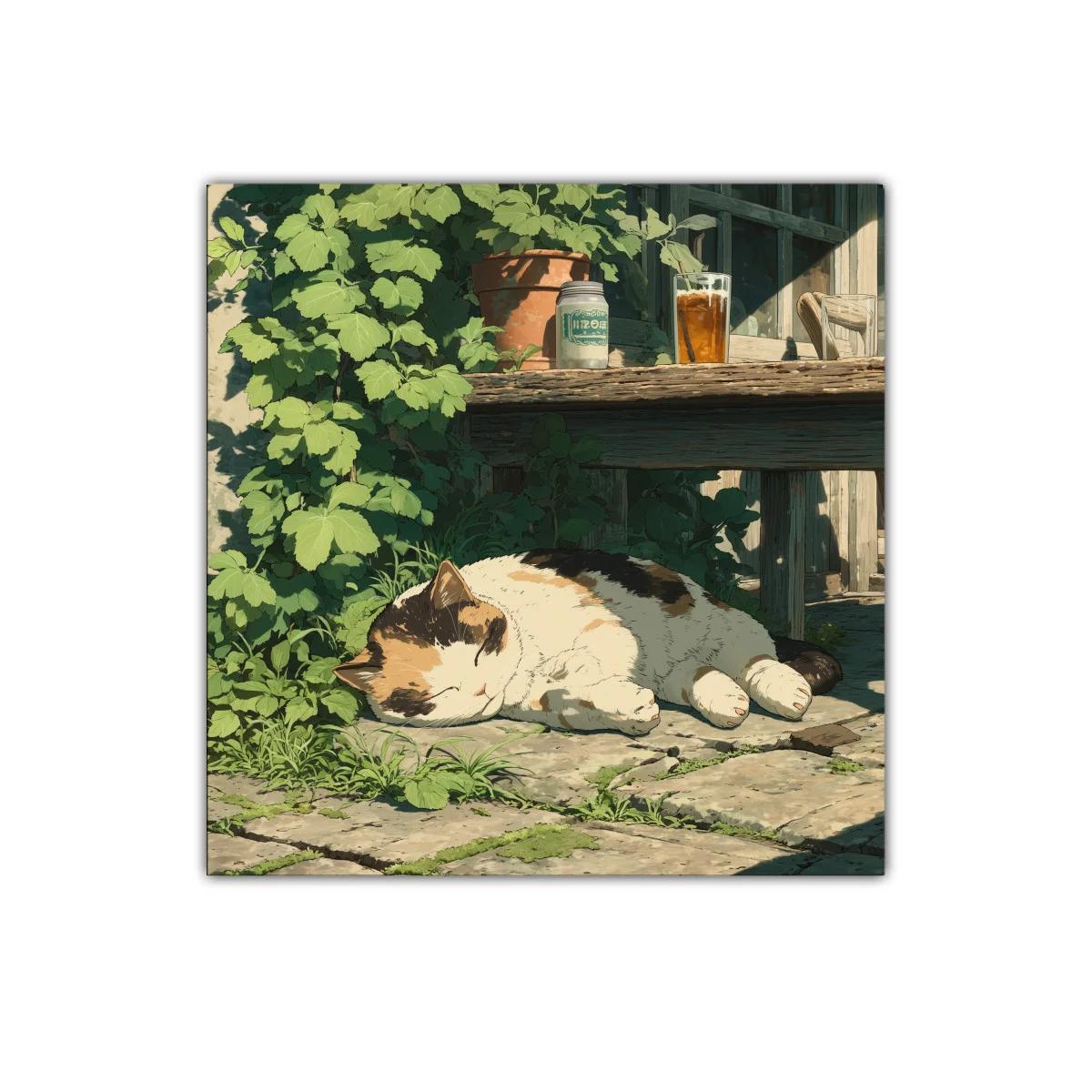 Tranquilidad felina bajo la cálida luz del sol — imagen principal
