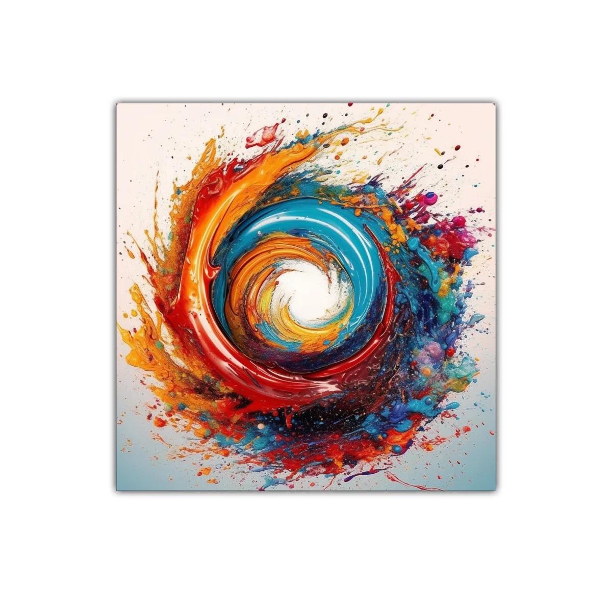Cuadro Vibrante Espiral de Colores en Movimiento