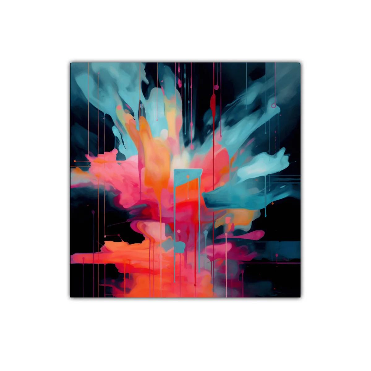 Explosión de colores vibrantes y formas fluidas en arte abstracto — miniatura 1