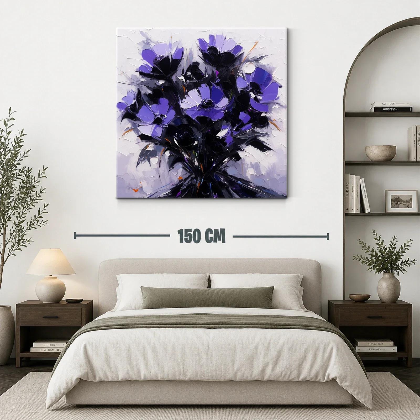 Elegante ramo de flores en tonos violetas y negros — miniatura 3