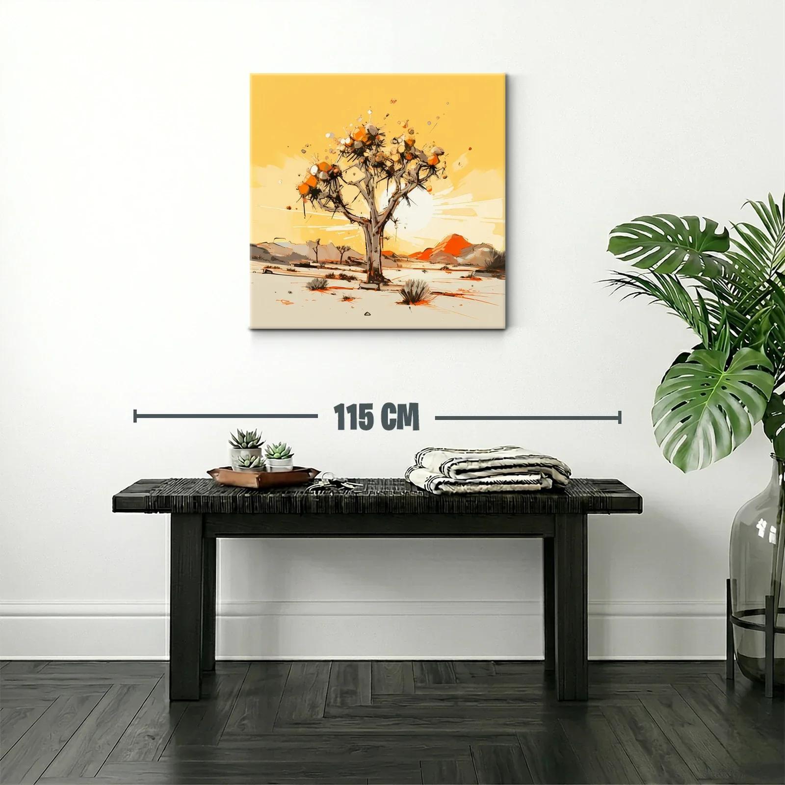 Cuadro Árbol en Paisaje Desértico con Tonos Cálidos — miniatura 2
