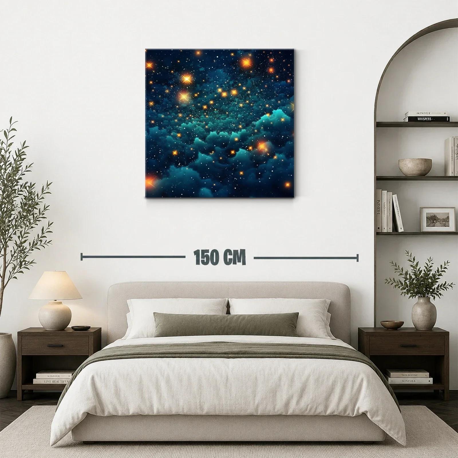 Cuadro mágico con paisaje estelar brillante y nebulosas — miniatura 3