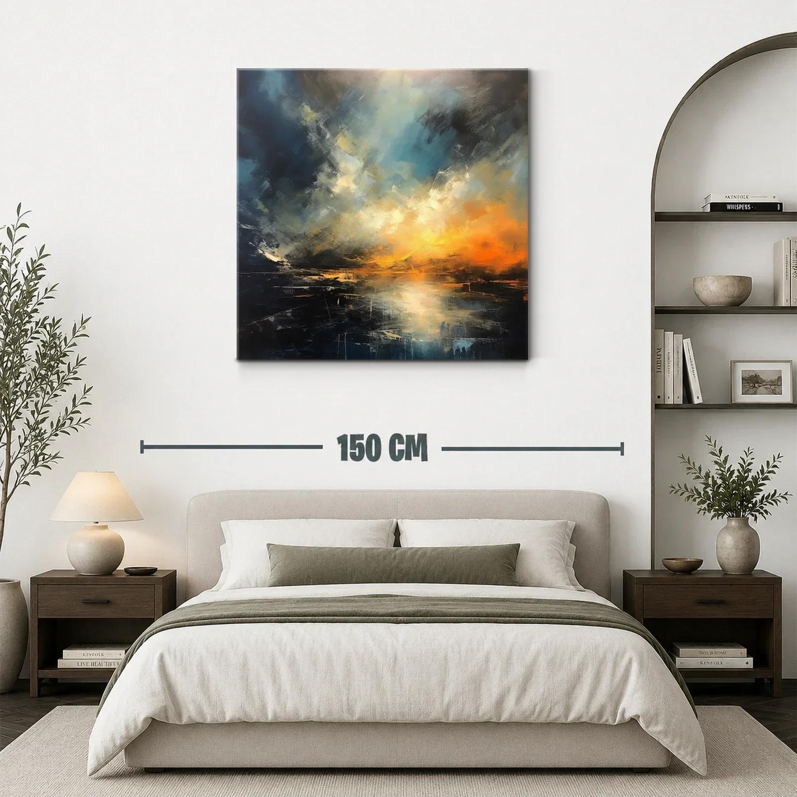 Atardecer abstracto con cielo vibrante y reflejos luminosos — miniatura 3