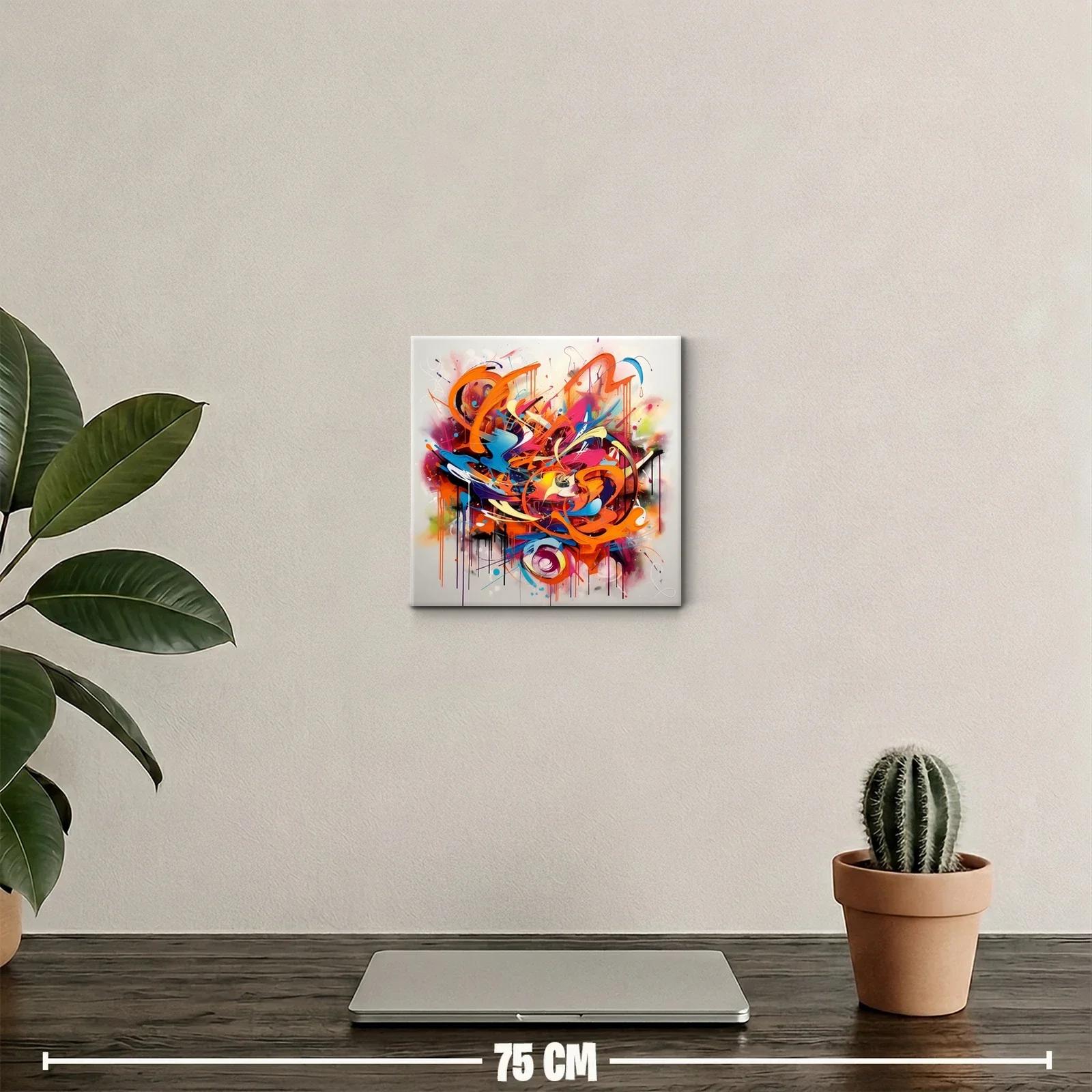 Arte abstracción vibrante con explosión de color y movimiento — miniatura 2