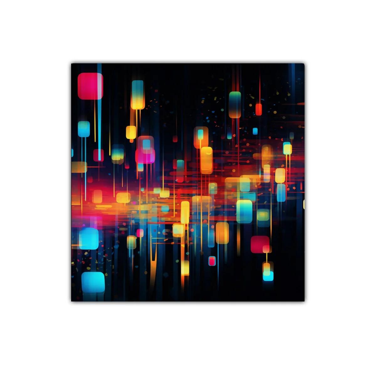 Composición abstracta luminosa en tonos cálidos y fríos — imagen principal