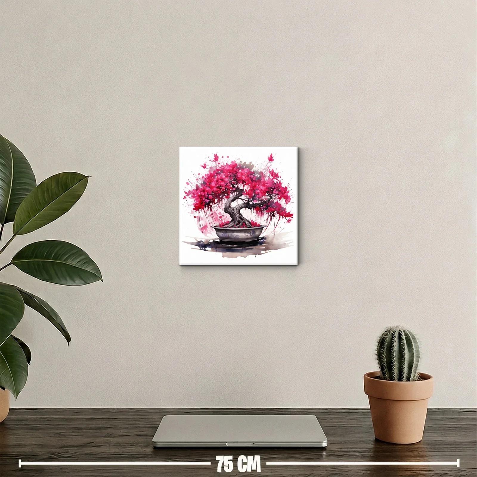 Bonsái con flores vibrantes para decoración elegante — miniatura 2