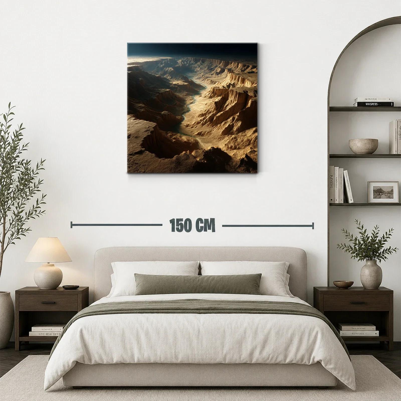 Paisaje de cañón iluminado por luz cálida y sombras profundas — miniatura 3