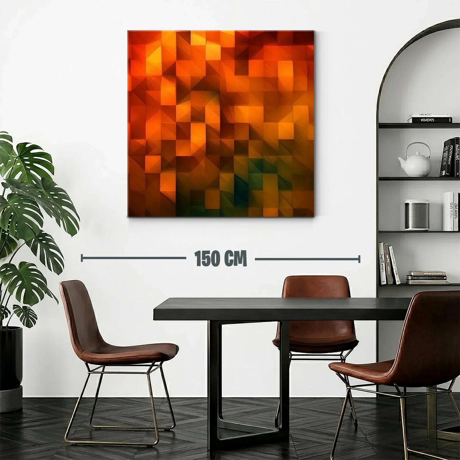 Composición abstracta en tonos cálidos y geométricos — miniatura 2