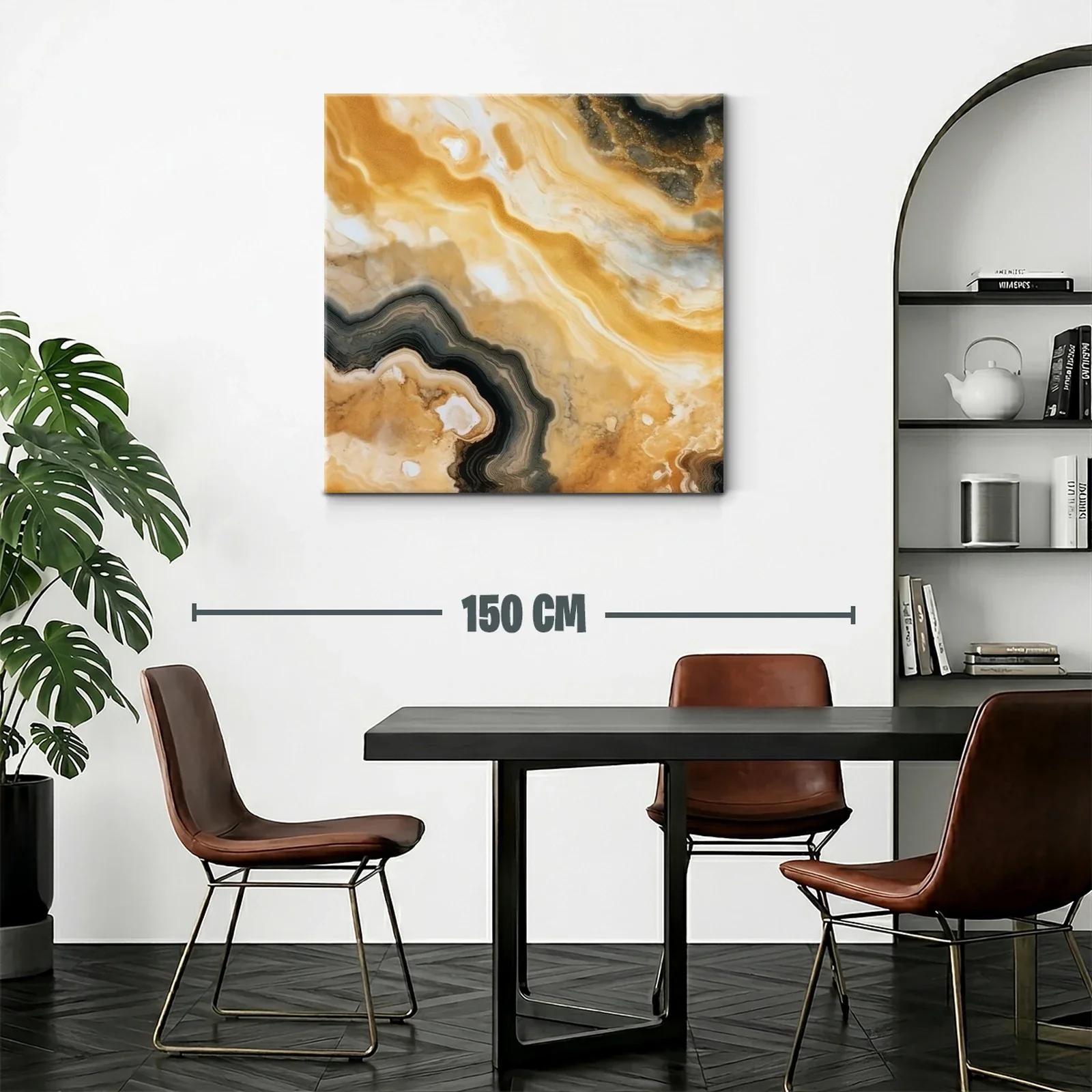 Arte abstracto con tonos cálidos y terrosos para interiores modernos — miniatura 2