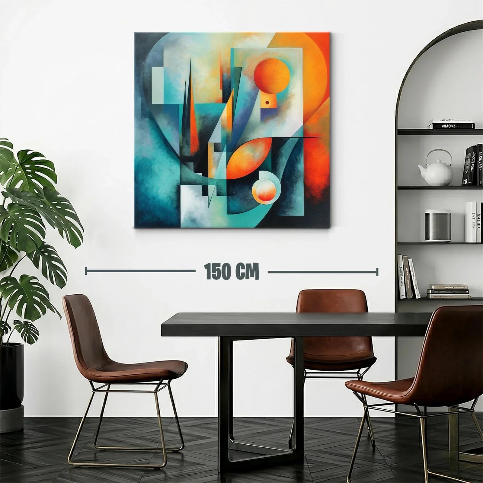 Composición abstracta con formas geométricas y tonos cálidos — miniatura 2
