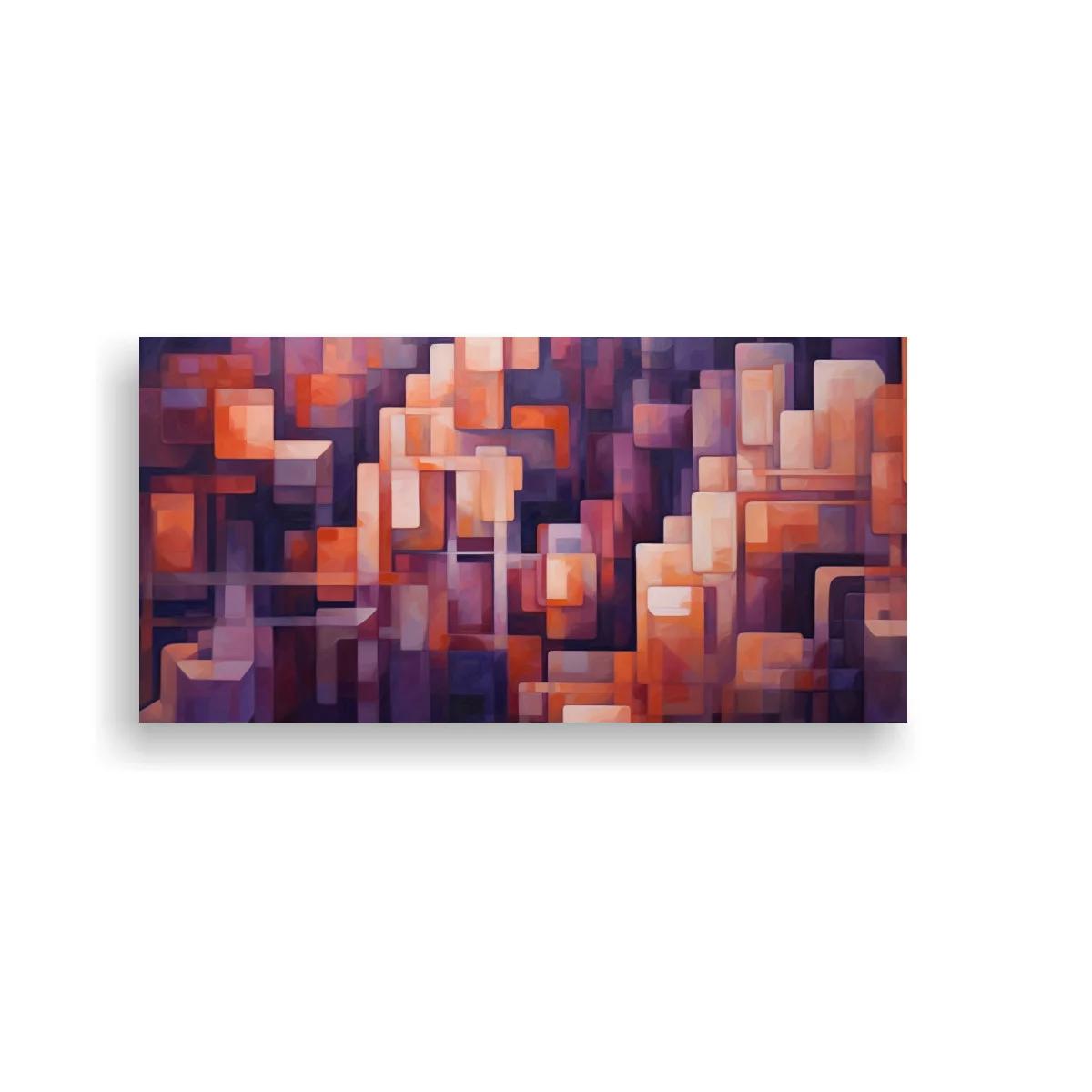 Cuadro abstracción geométrica en capas