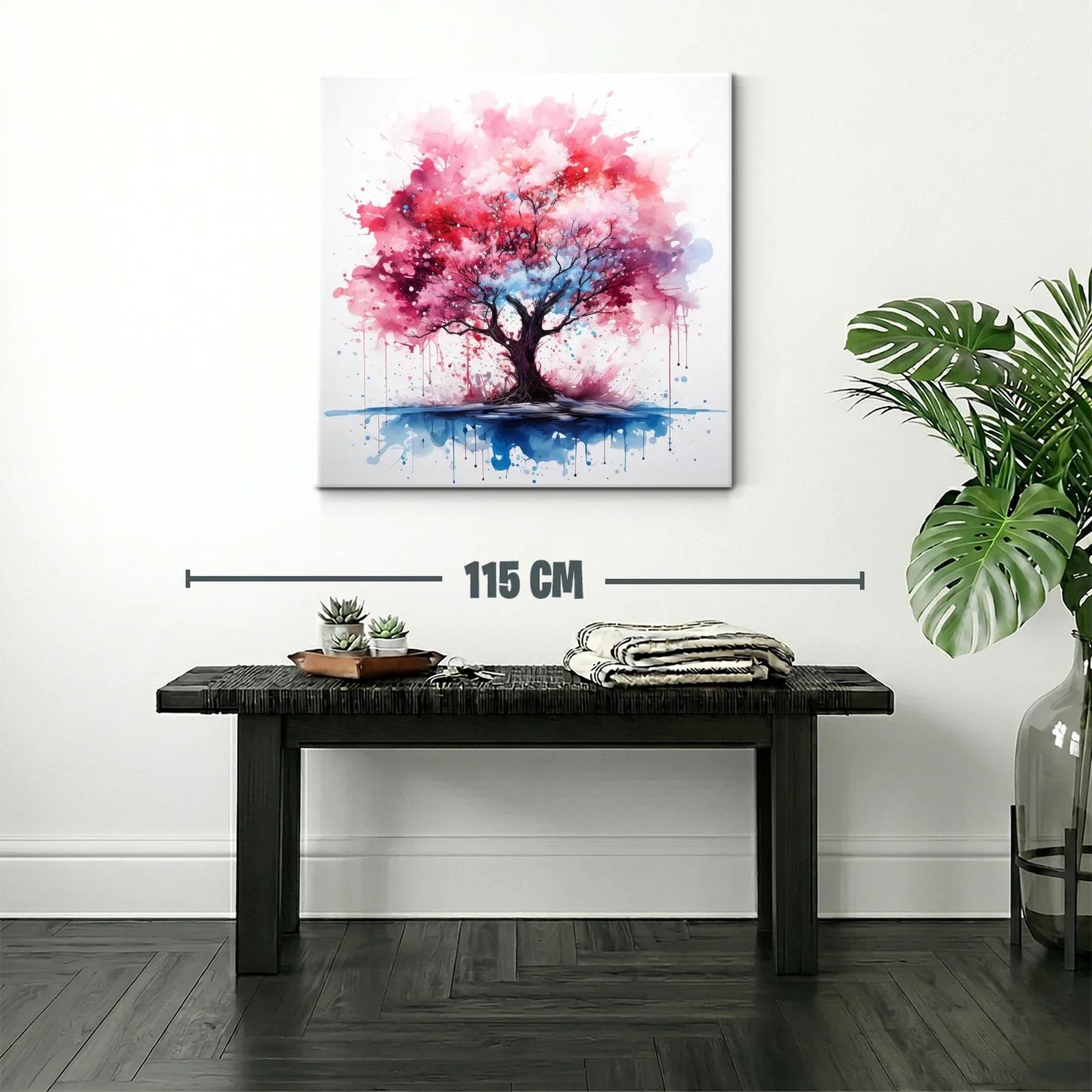 Árbol vibrante entre tonos rosas y azulados — miniatura 2