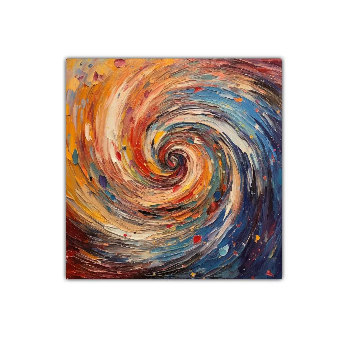 Cuadro abstracto remolino en colores vibrantes — imagen principal