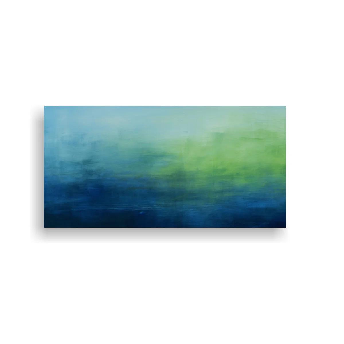 Cuadro paisaje abstracto con horizonte difuso