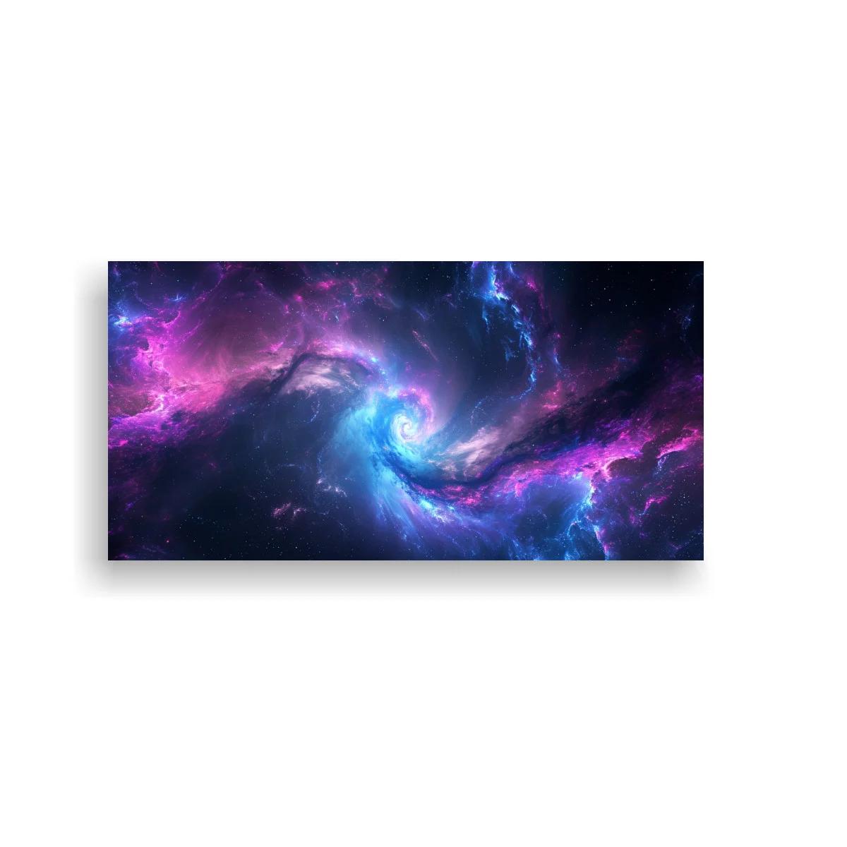 Cuadro galaxia espiral con remolino turquesa — imagen principal