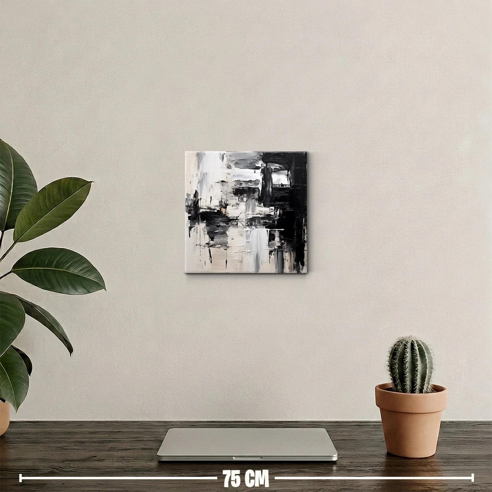 Composición abstracta en negro blanco y tonos neutros — miniatura 2