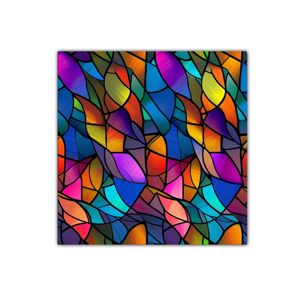 Arte abstracto con vibrantes colores y formas geométricas