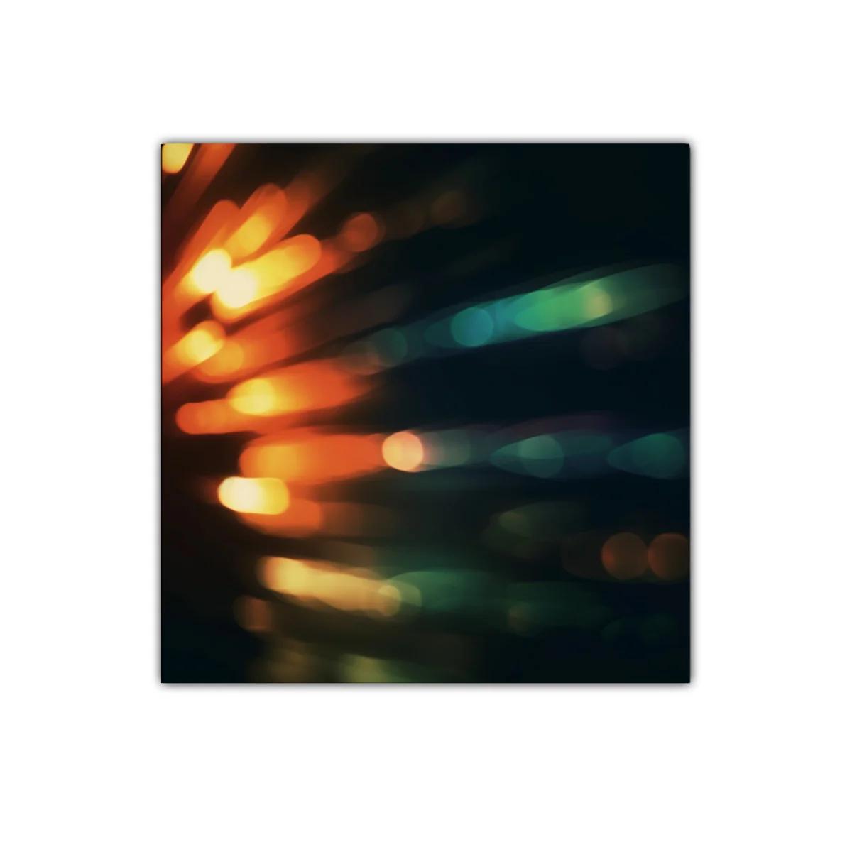 Cuadro moderno con luces abstractas en tonos cálidos y fríos — imagen principal