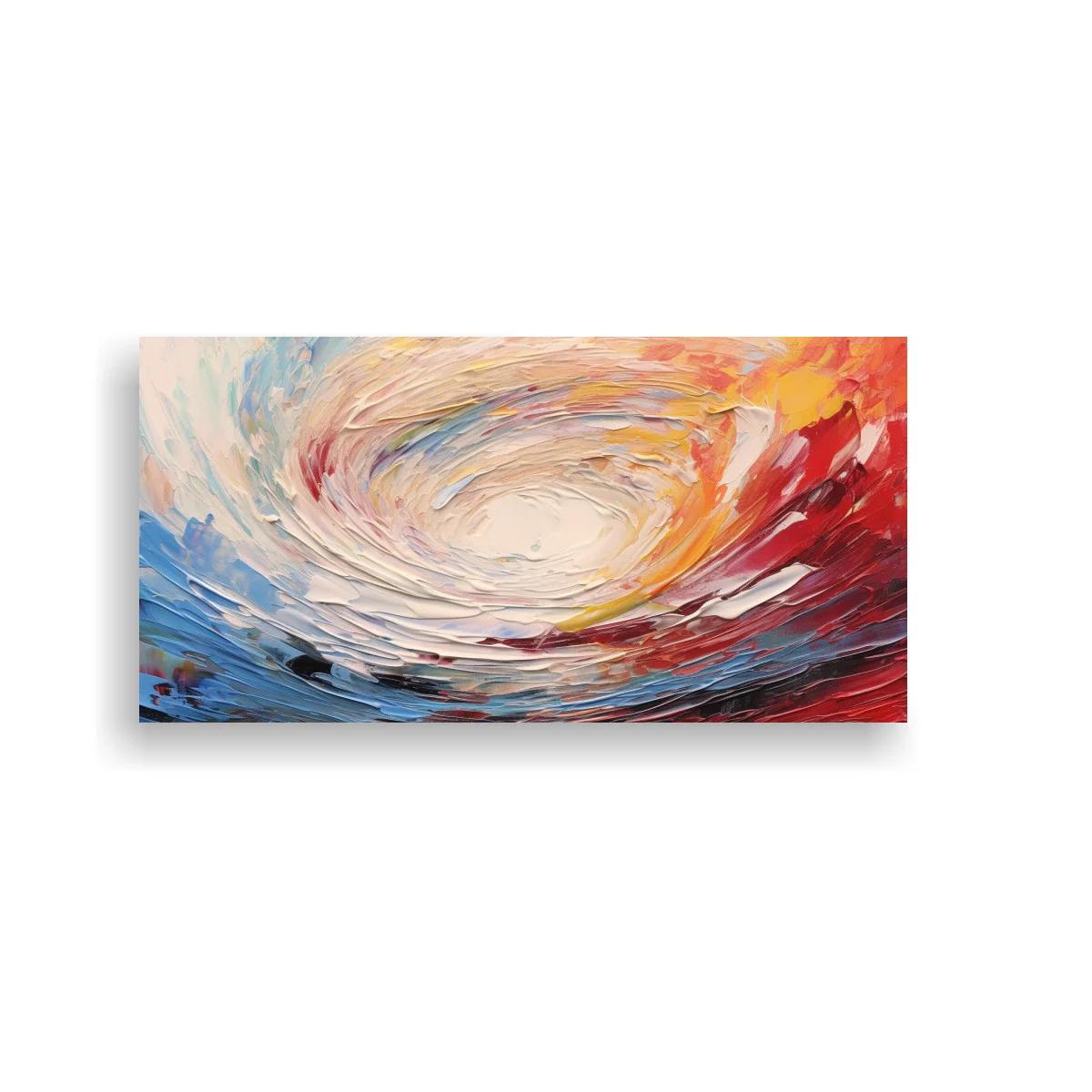 Cuadro remolino de pintura con centro claro circular — imagen principal