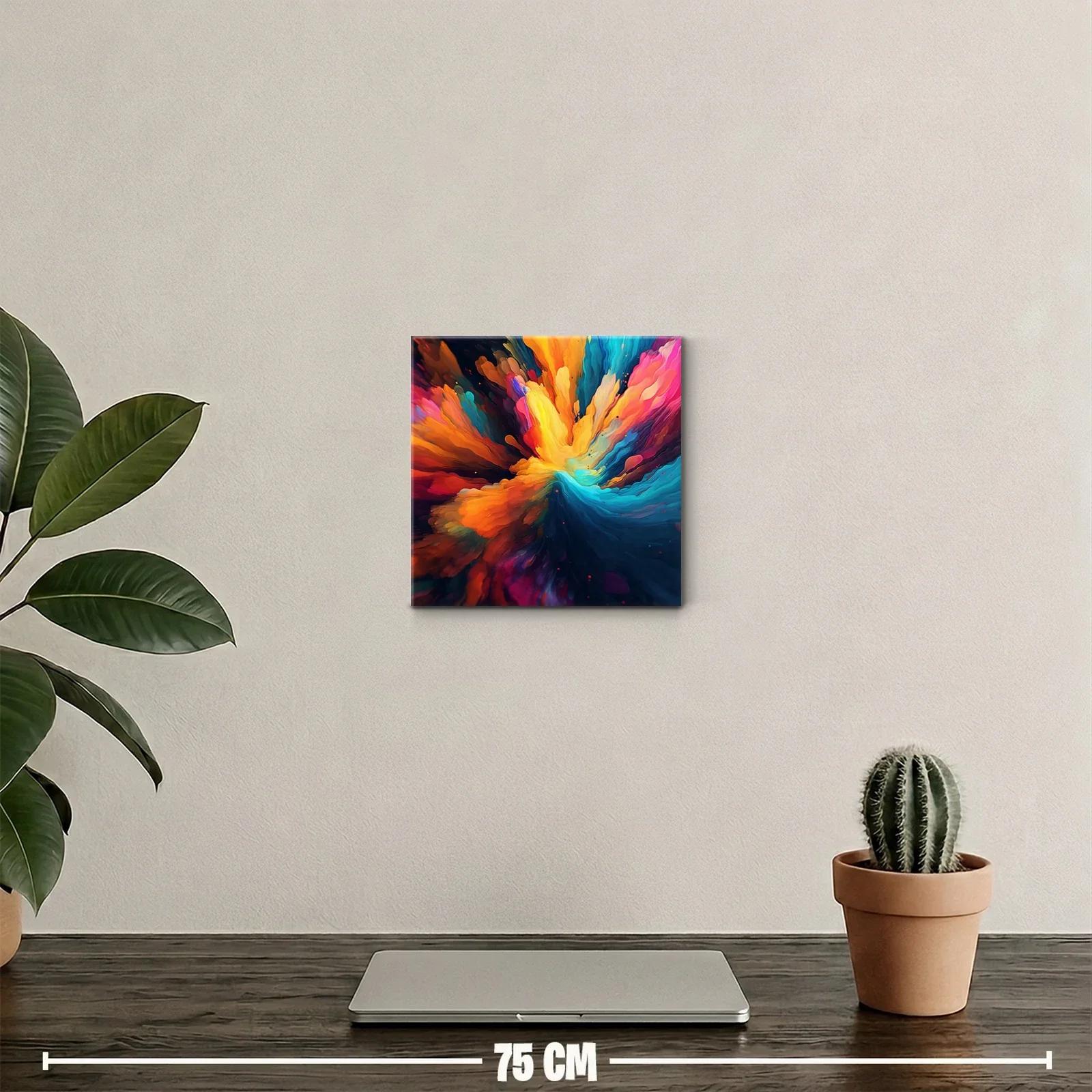 Cuadro explosión de color vibrante para interiores modernos — miniatura 2