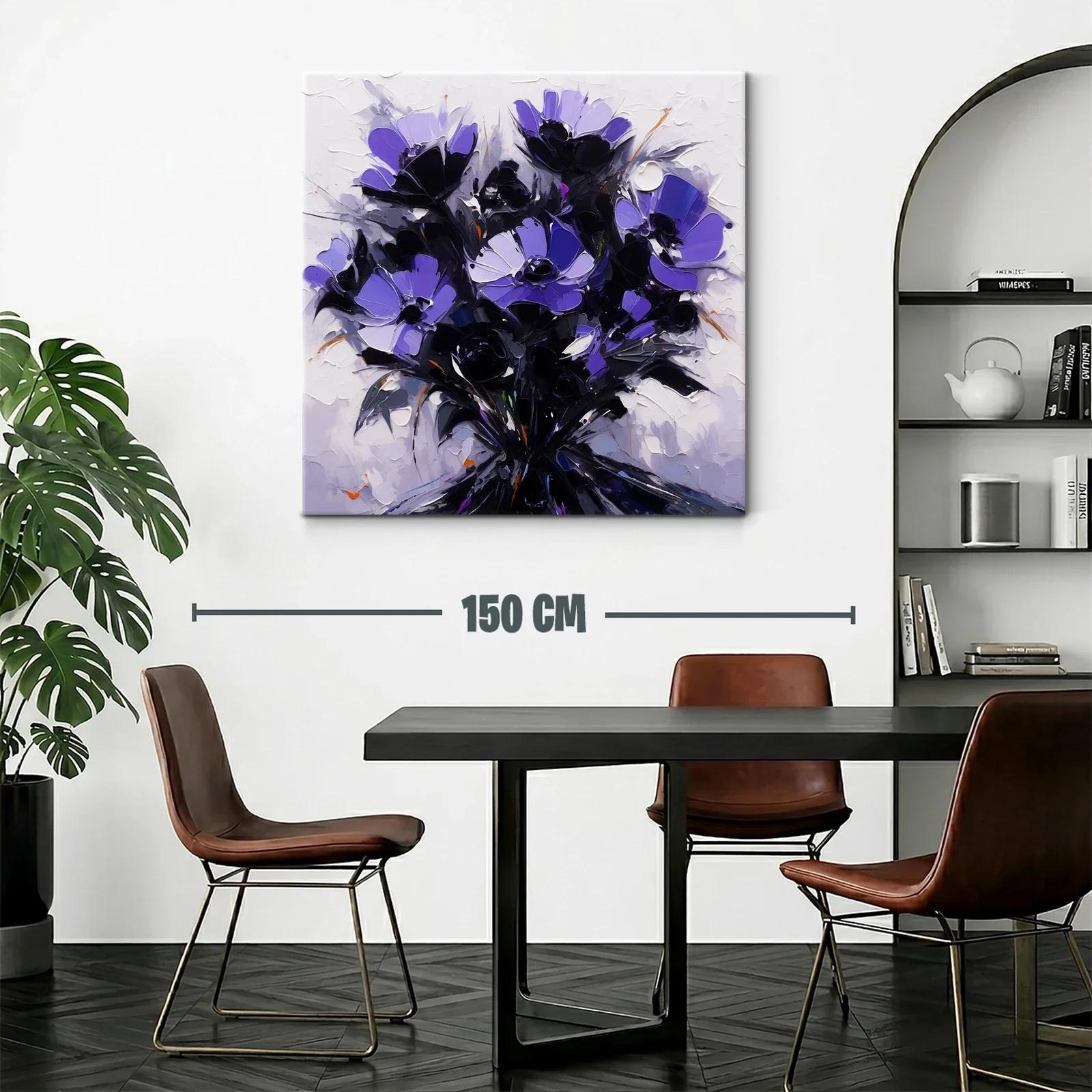 Elegante ramo de flores en tonos violetas y negros — miniatura 2