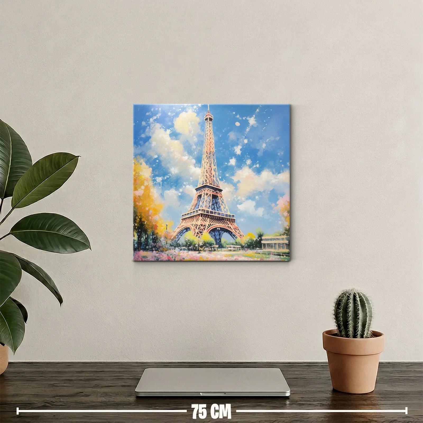 Vista luminosa de la torre Eiffel en un día soleado — miniatura 2