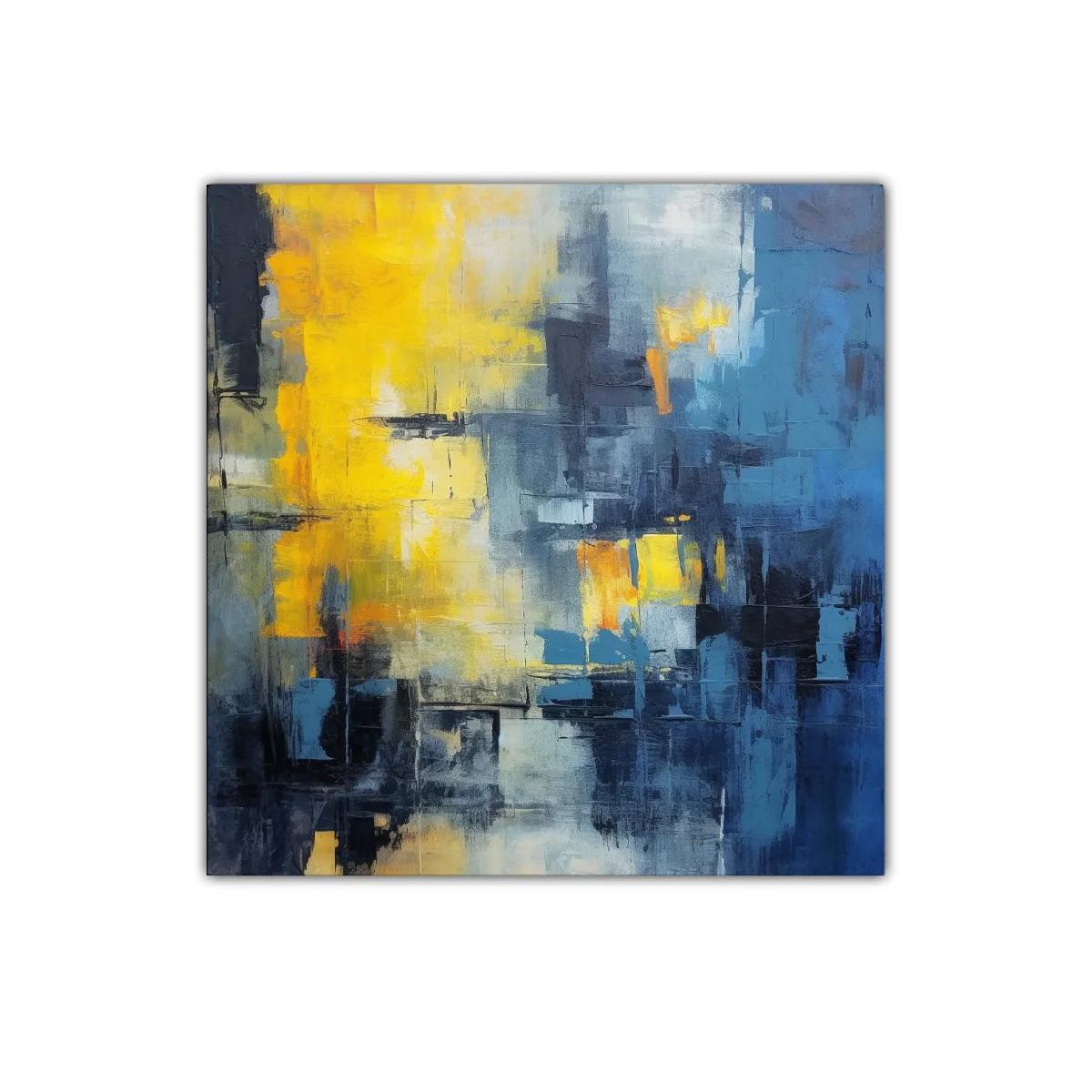 Abstracto vibrante con contrastes de azul y amarillo — imagen principal