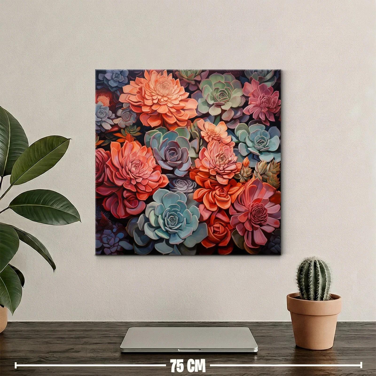 Vibrante composición de flores en tonos cálidos y fríos — miniatura 2