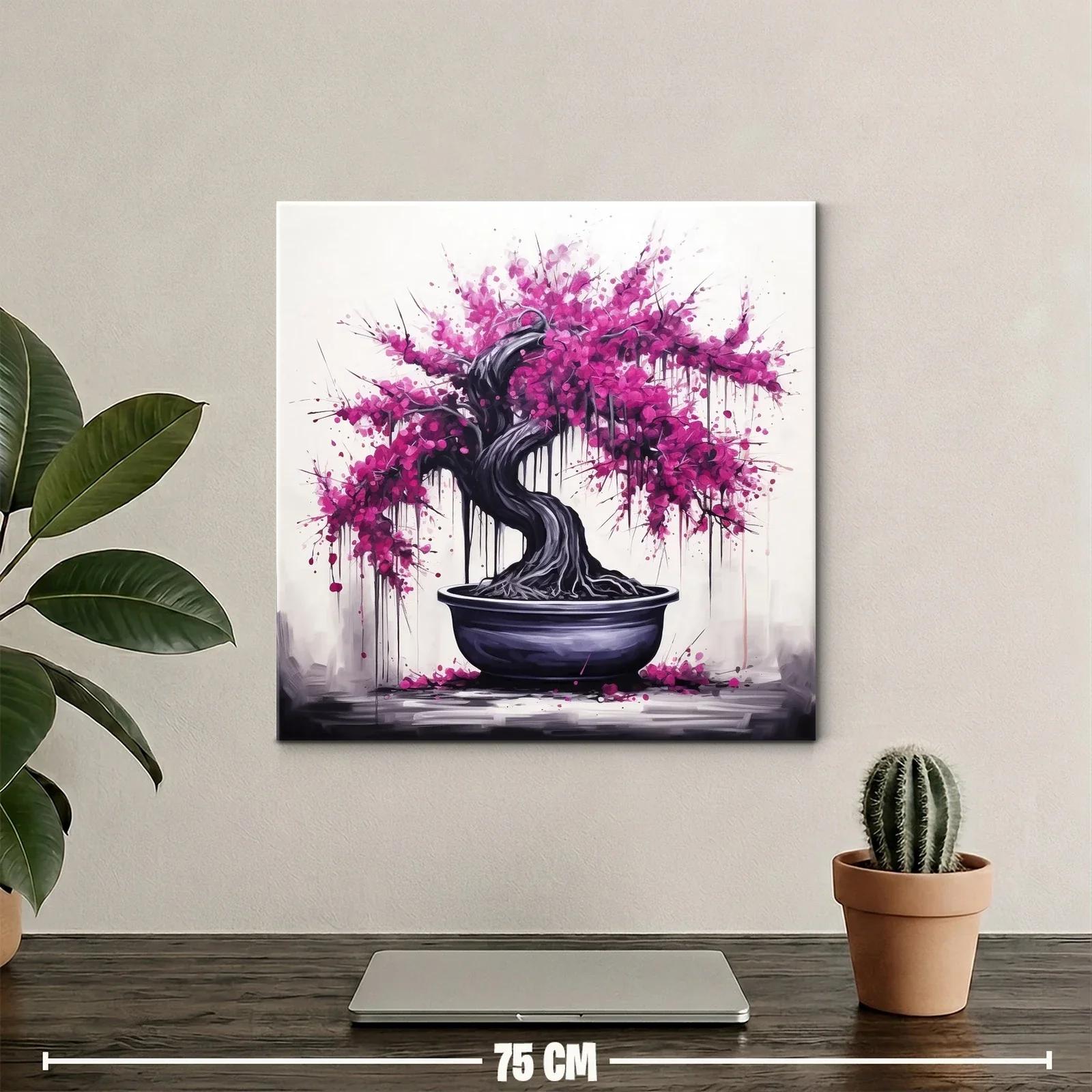 Bonsái con flores rosas intensas para un toque zen — miniatura 2