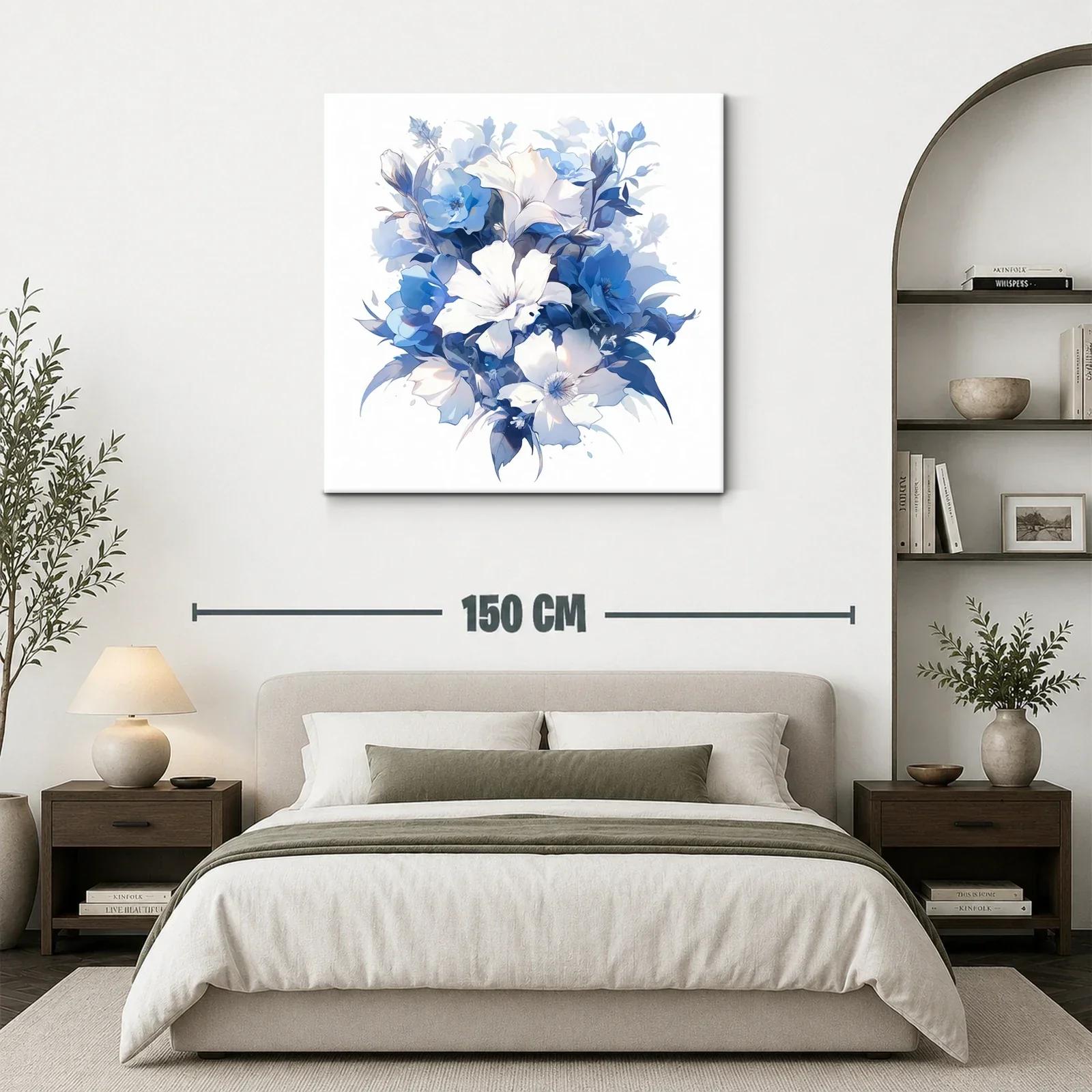 Composición Floral en Tonos Azules y Blancos — miniatura 3