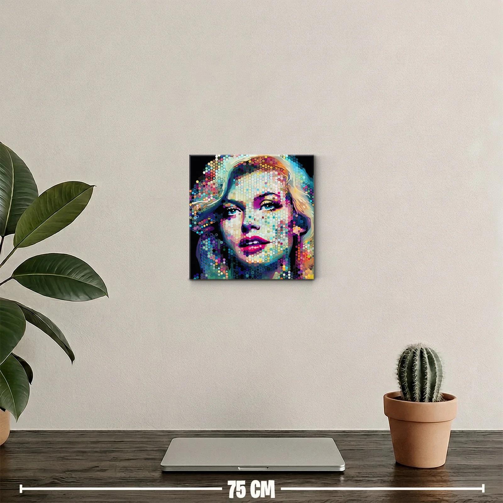 Retrato vibrante con textura hexagonal y colores intensos — miniatura 2
