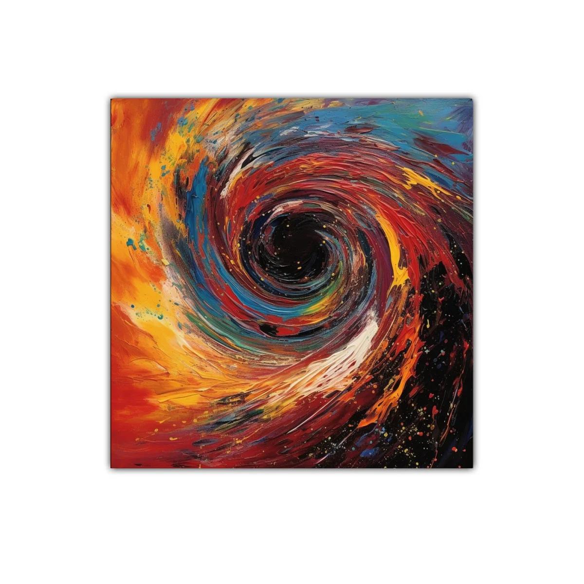 Remolino de colores vivos para un espacio vibrante y moderno