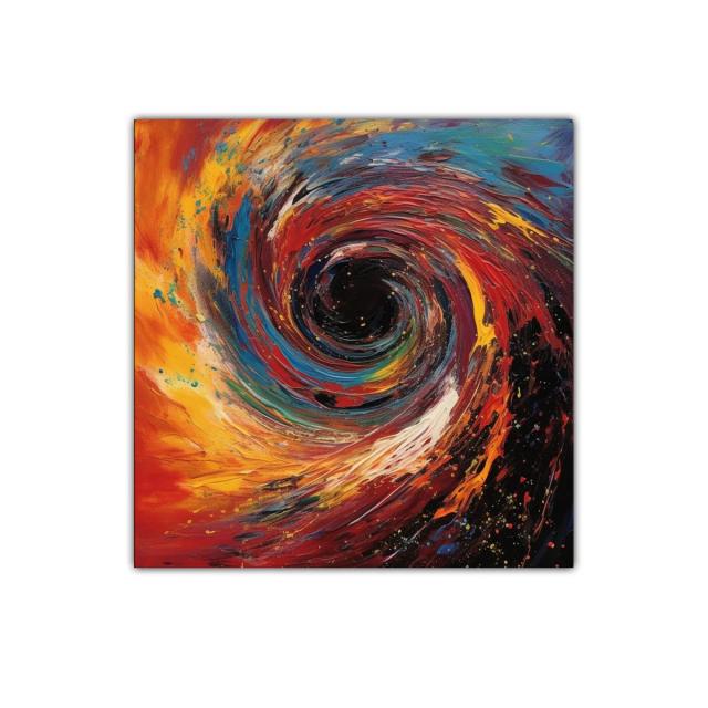 Remolino de colores vivos para un espacio vibrante y moderno